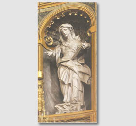 Statua lignea raffigurante Sant´Anna nel Santuario di Sommariva del Bosco